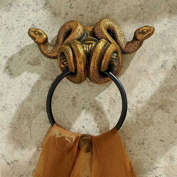 Shop Design Toscano Egyptian Cobra Goddess Towel Ring Wall