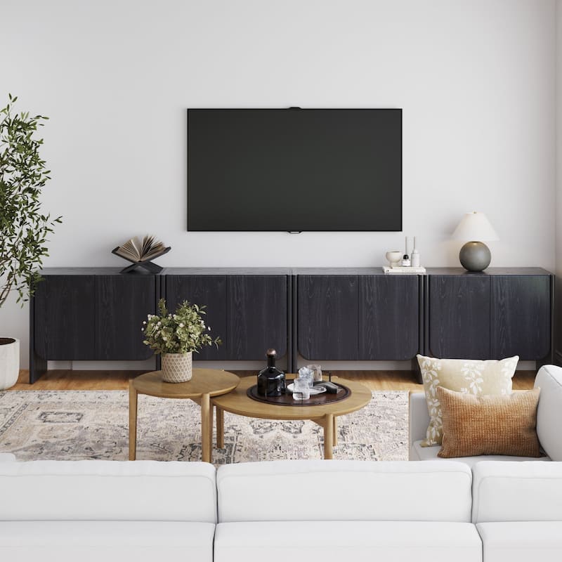 Jacala Mid Century Modern Entryway Storage Cabinet with Doors, Living Room Accent Cabinet with Wood Frame