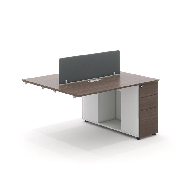 10 Person Attachable Workstation Desks with Chairs Combination