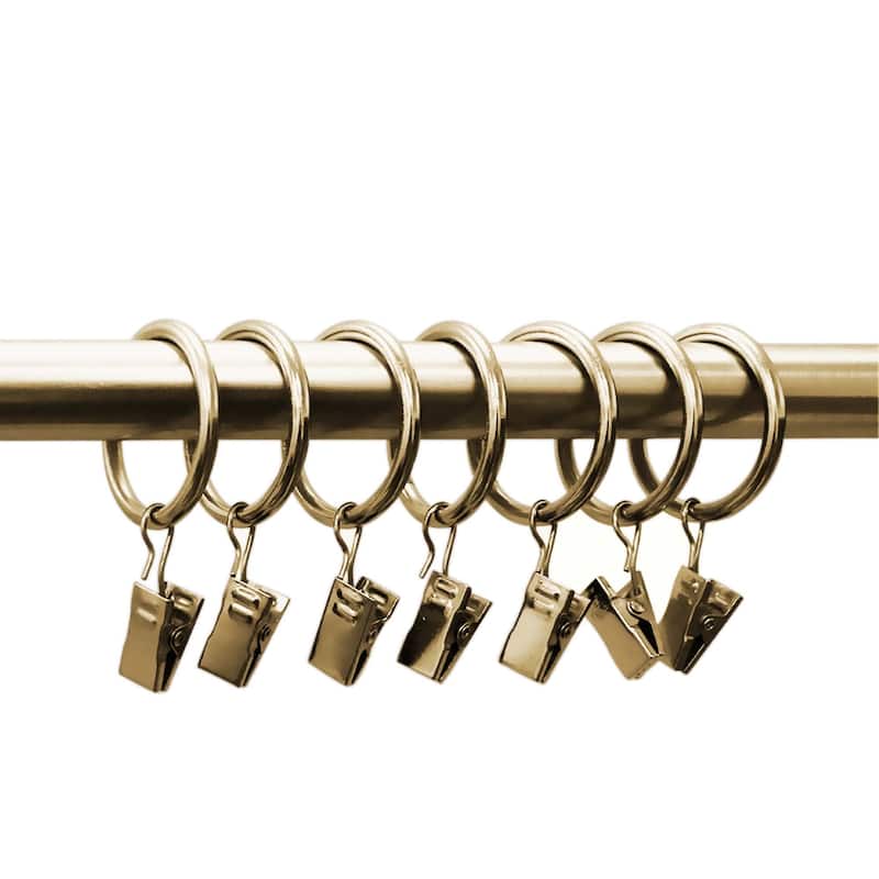 Lumi 1-1/4 in. Clip Rings For 3/4 in. Curtain Rods(7-Pack) - 1.25"