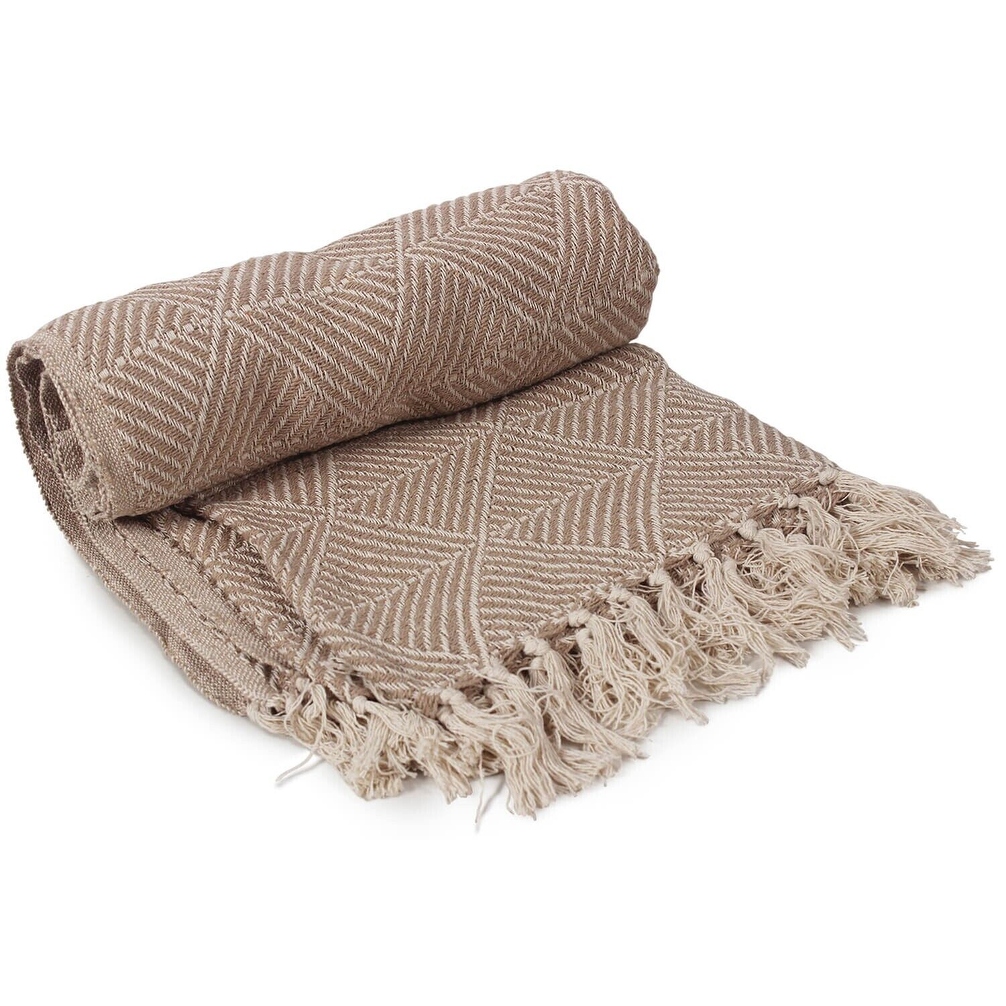 Throw blanket beige clearance