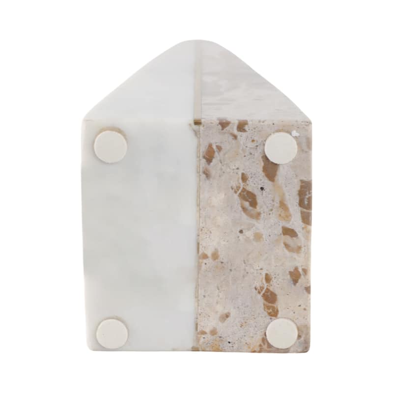 Stone Marble Decorative Object Modern Geometric Split Home Display