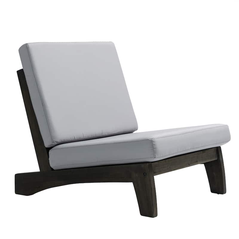 Sectional Wood Furniture 2 Seat Armless Patio Sofa