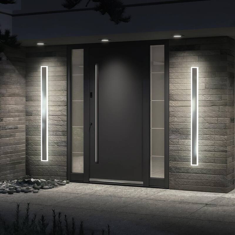 59 inch Modern Wall Sconces - Set of 2 - 59 inch - Silver