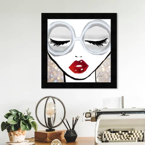 Oliver Gal 'Ready for the Dream' Fashion and Glam Wall Art Framed Print Portraits - White, Red