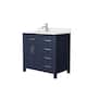 Option Dark Blue, Nickel Trim,Carrara Cultured Marble Top