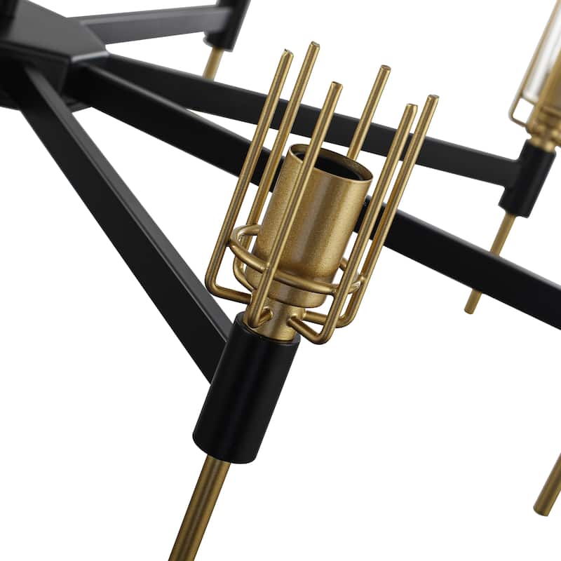 Modern 8-Light Dimmable chandelier - 8 Light W32.28"