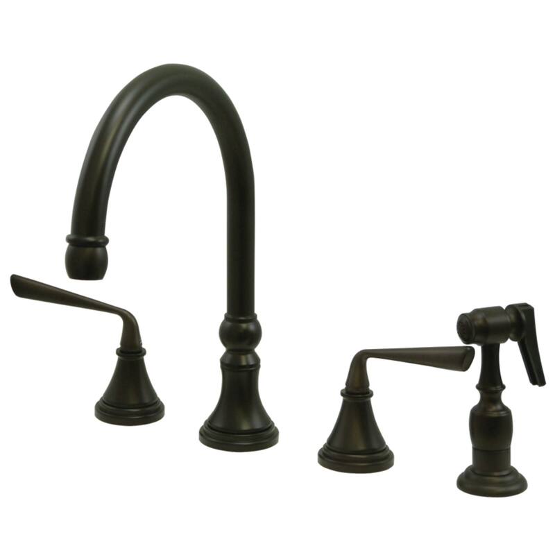 Kingston Brass Silver Sage Widespread Kitchen Faucet