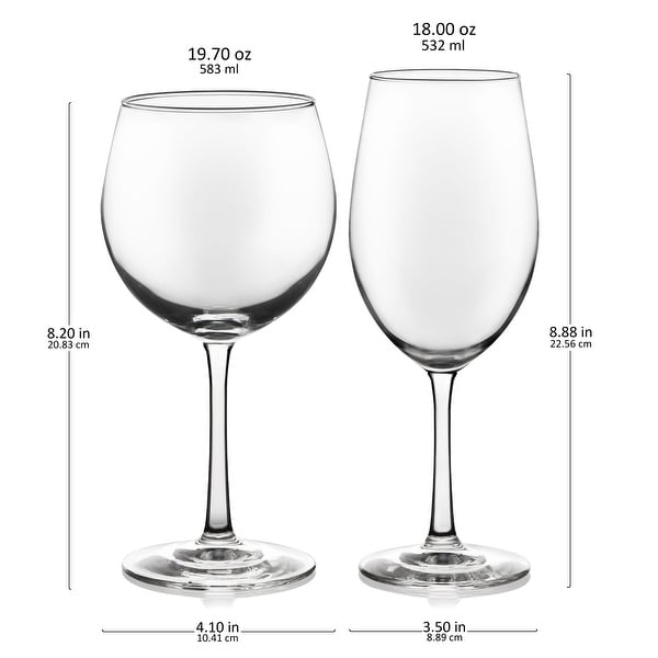 Libbey Vineyard Reserve 12-Piece Wine Glass Party Set for