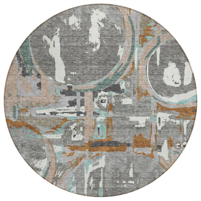 HomeRoots Geometric Transitional Rectangle Outdoor Rug