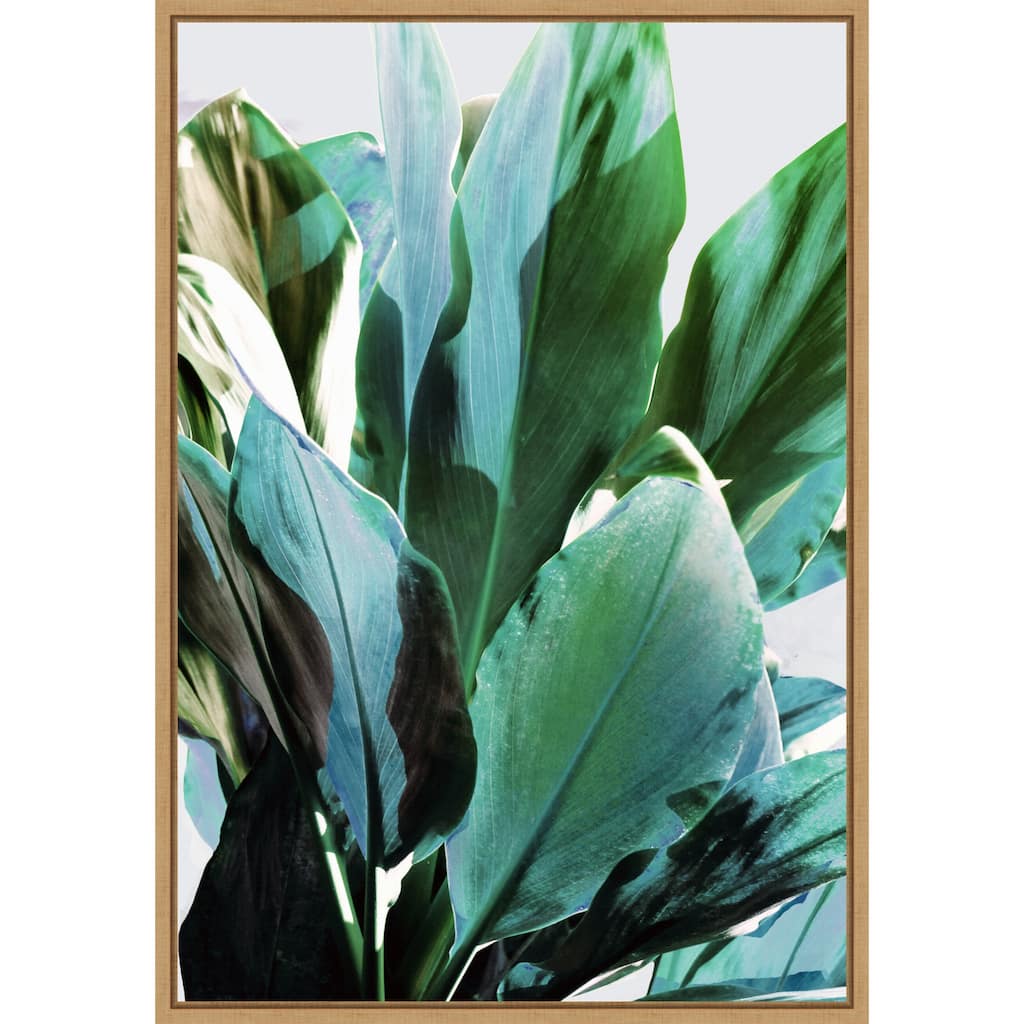 Green Leaves No. 1 by Gemma Bardot (23 x 33 in.), Framed Canvas Wall Art Print