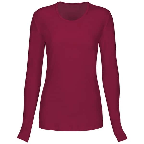 Shop T Flex Womens Comfort Long Sleeve T Shirt Underscrub Tee Layering Shirt Uniform Overstock 21706735