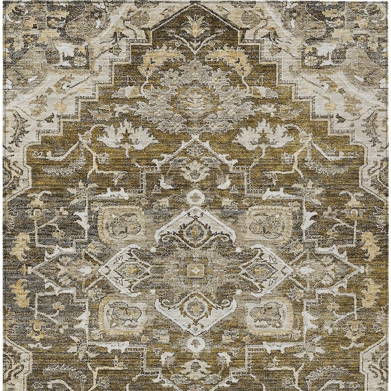 HomeRoots Oriental Traditional Rectangle Outdoor Rug