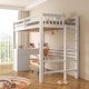 preview thumbnail 2 of 11, SogesSleep Twin Over Twin Loft Bed With Built-In-Desk