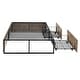 preview thumbnail 18 of 22, iNSPIRE Q Modern Youngstown Wood Finish Panel Black Metal Twin Platform Bed with Storage Drawers