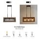 preview thumbnail 13 of 27, LALUZ Farmhouse 5-Light Rectangle Wood Chandelier Rustic Island Lights for Dining Kitchen Island
