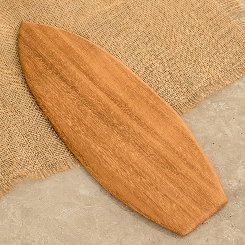 Novica Handmade Delicious Waves Wood Cheese Board