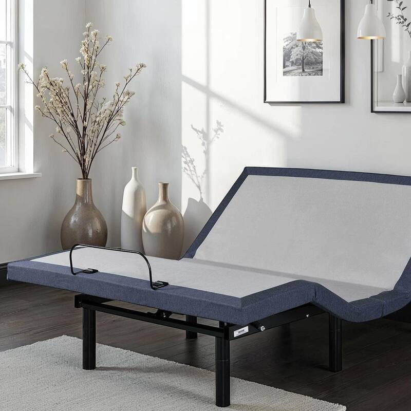Adjustable Bed Base with Vibration Modes, USB Ports, and LED Lighting