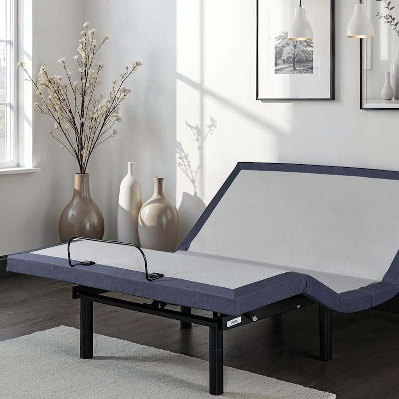 Full Adjustable Bed Base with Massage, USB Ports and LED Lighting