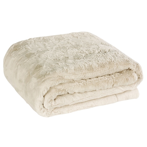 Brielle Home Faux Fur Reversible Blanket On Sale Bed Bath