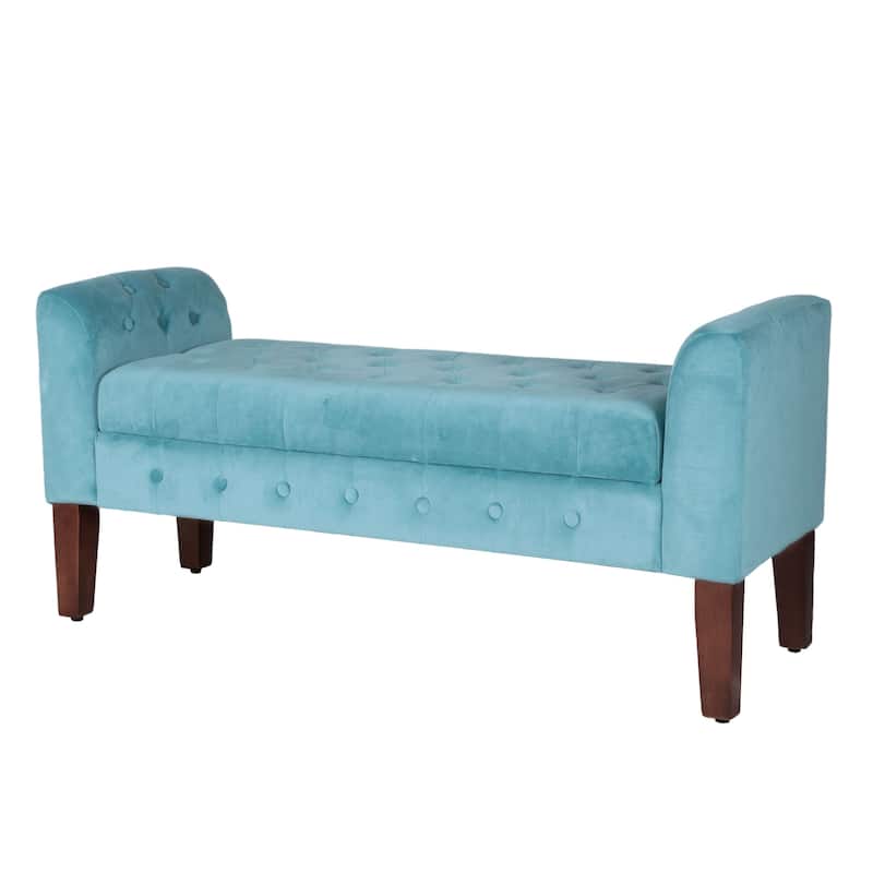 Copper Grove ArumVelvet Tufted Storage Bench / Settee