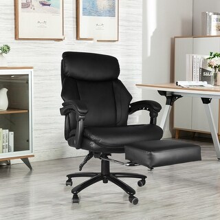 High Back Office Chair with Soft Cushion & Footrest Tilt Function - Bed ...