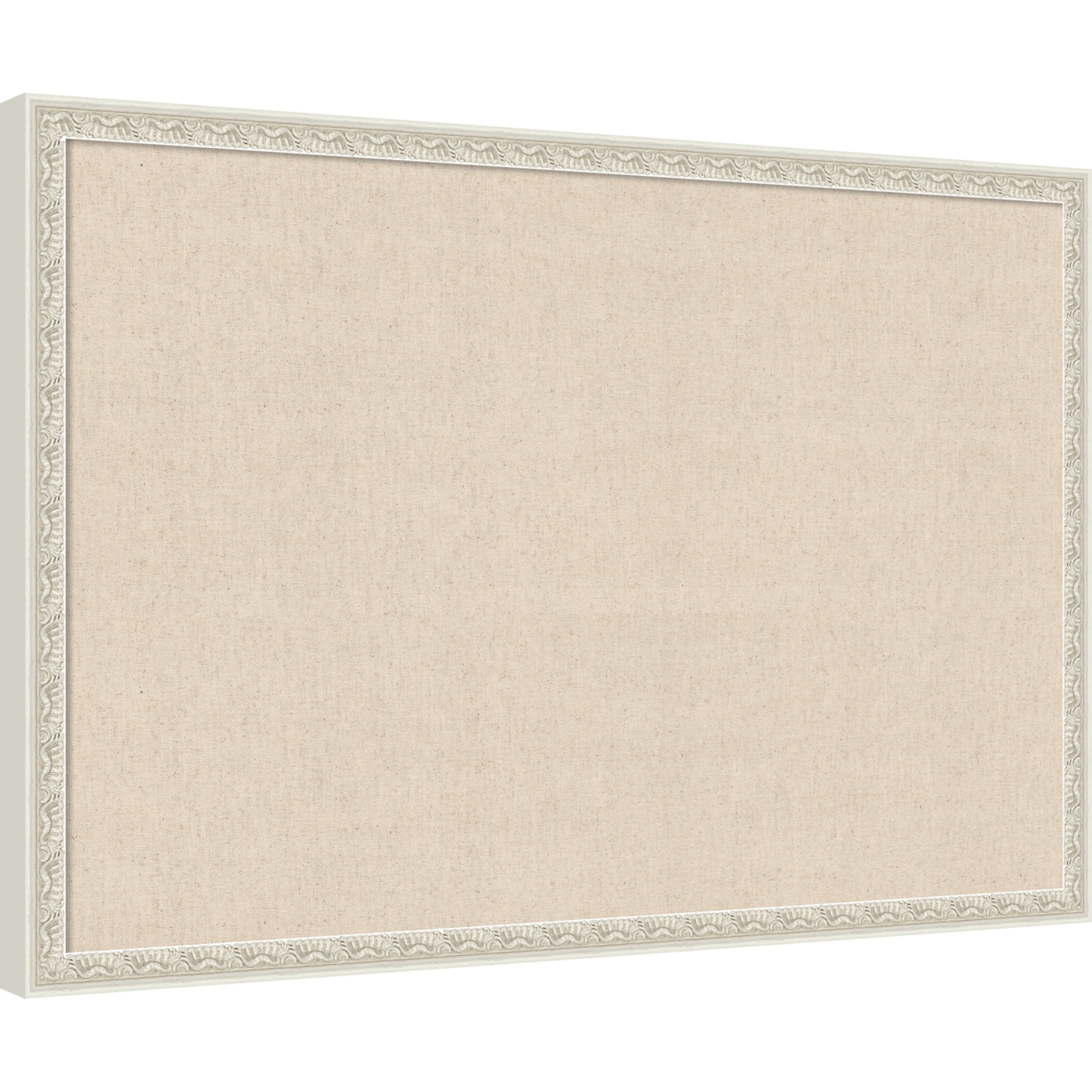 Pintboard Amanti Art Neutral Weave Fabric Pinboard, Bethany Framed Bulletin Board ...