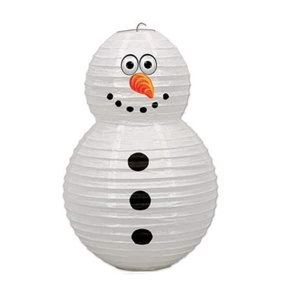 Shop Pack Of 6 Snowman Paper Lantern Christmas Hanging Decorations