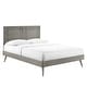preview thumbnail 20 of 24, Marlee Full Wood Platform Bed With Splayed Legs