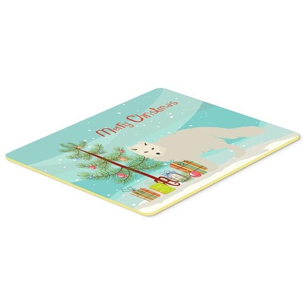 White Arctic Fox Christmas Kitchen Or Bath Mat 24 X 36 In