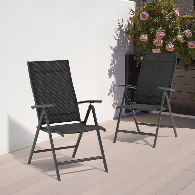 Pellebant Outdoor Durable Adjustable Reclining Folding Chair
