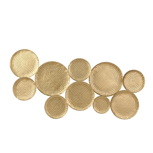 Shop Metal 43 Hammered Disc Wall Decor Gold Wb Overstock 31047012