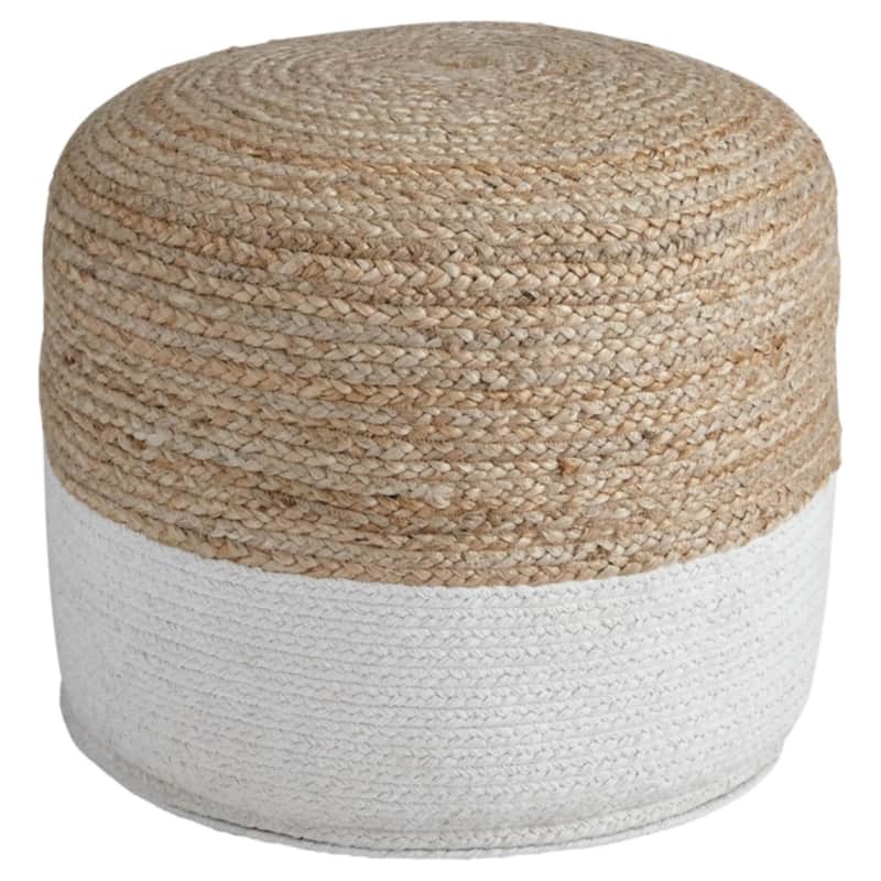 Sweed Valley Natural/White Pouf