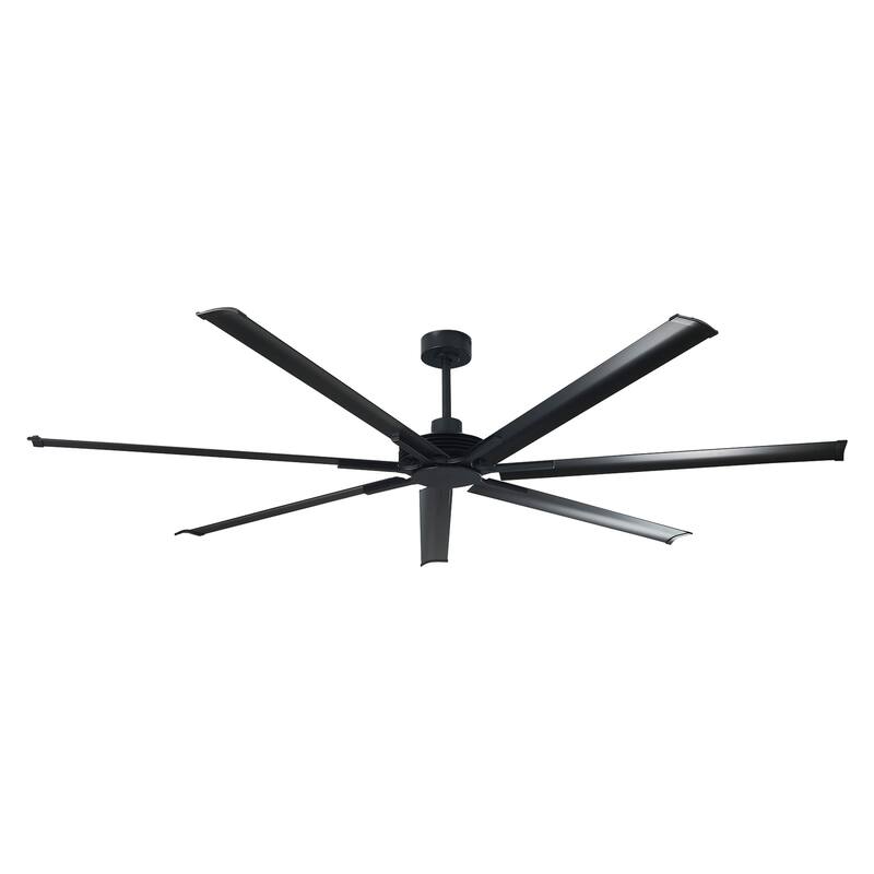 Ceiling Fan Modern 100" Industrial 7-Blade Black Metal