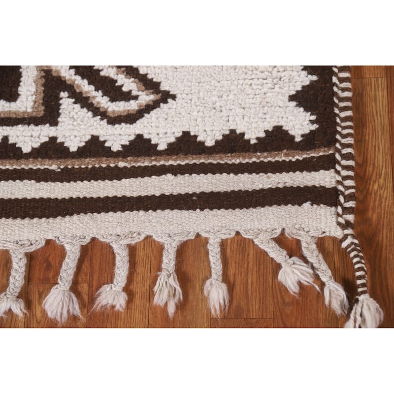 Beige / Ivory Anatolian Turkish Runner Rug Handmade Wool Carpet - 3'3"x 10'10"
