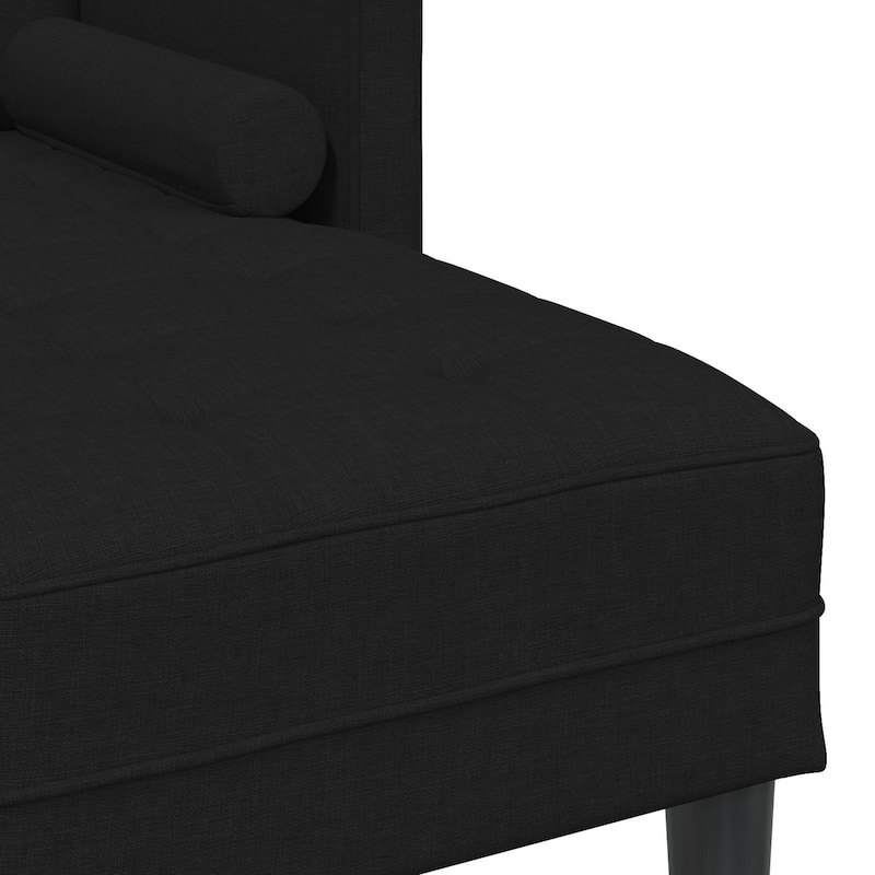 vidaXL 2/3 Piece Sofa Set with Cushions Black/Dark Grey/Light Grey Fabric - 68.1 x 51.6 x 26.4