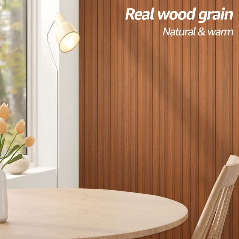 Art3d WPC Slat Wall Panels,3D Wall Accents for Interior Wall Decor,48in x 6in (Pack of 16)