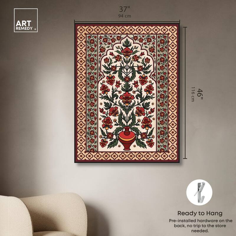 Royal Floral Mat Canvas by Art Remedy