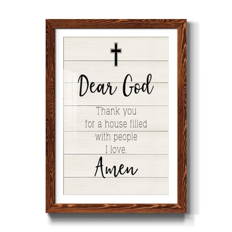 Dear God-Premium Framed Print - Ready to Hang