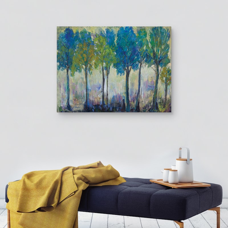 Teal Trees by Alexi Fine Canvas Art Print
