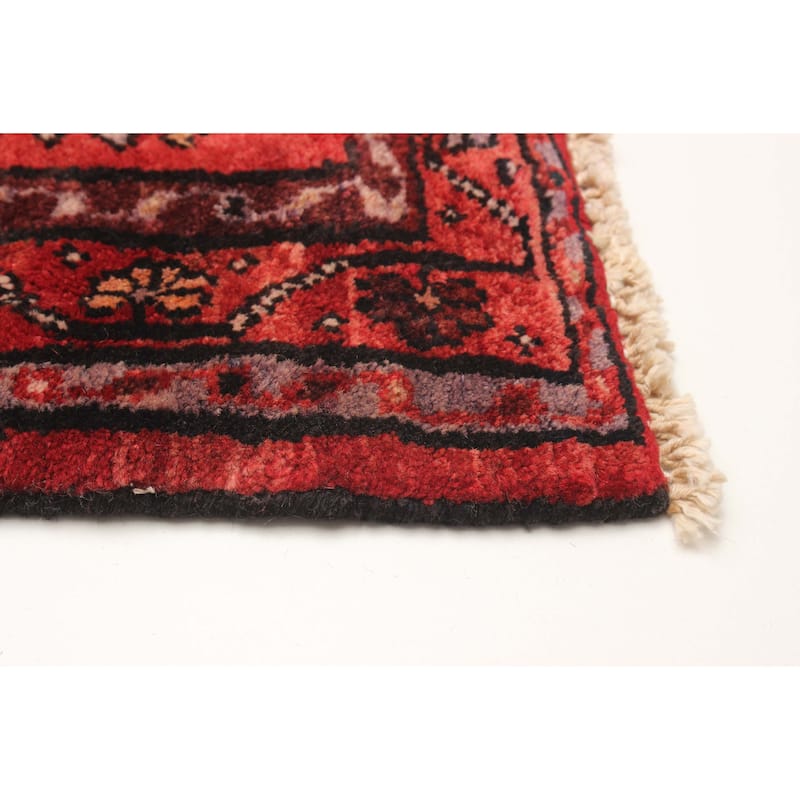 ECARPETGALLERY Hand-knotted Andelz Red Wool Rug - 3'5 x 9'8