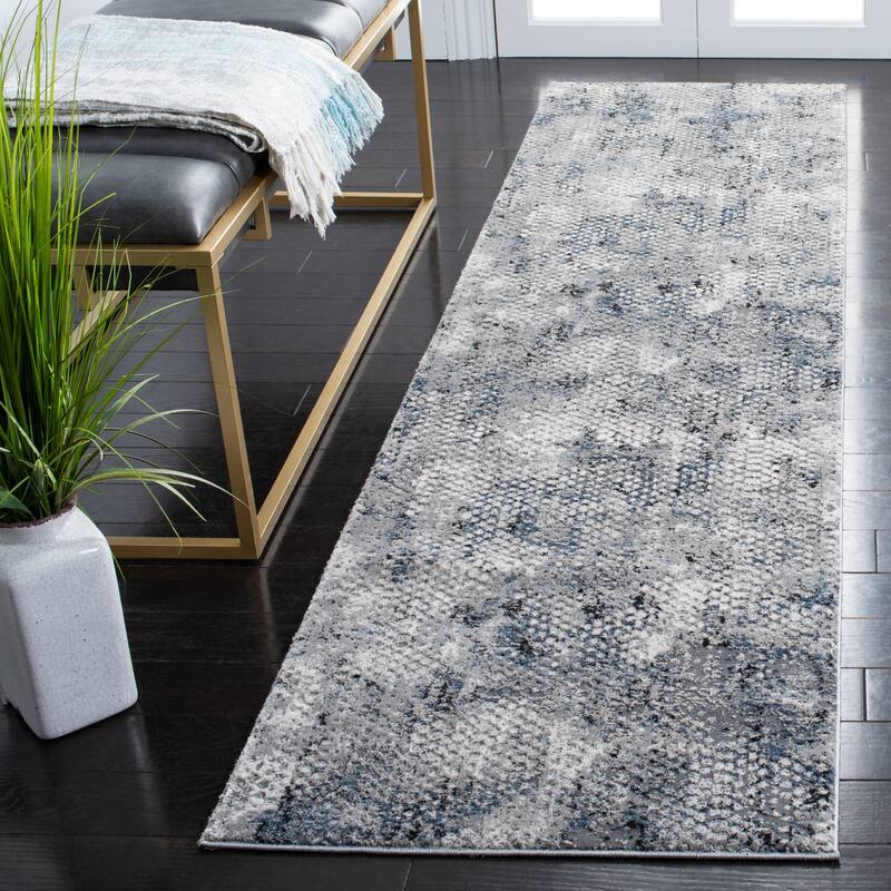 SAFAVIEH Invista Vanessa Modern Abstract Rug - 2'2" x 8' Runner - Beige/Grey