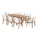 preview thumbnail 13 of 14, 9-Piece Extendable Patio Dining Set with Acacia Wood Table & 6 Breathable Mesh Chairs, Outdoor Furniture Set