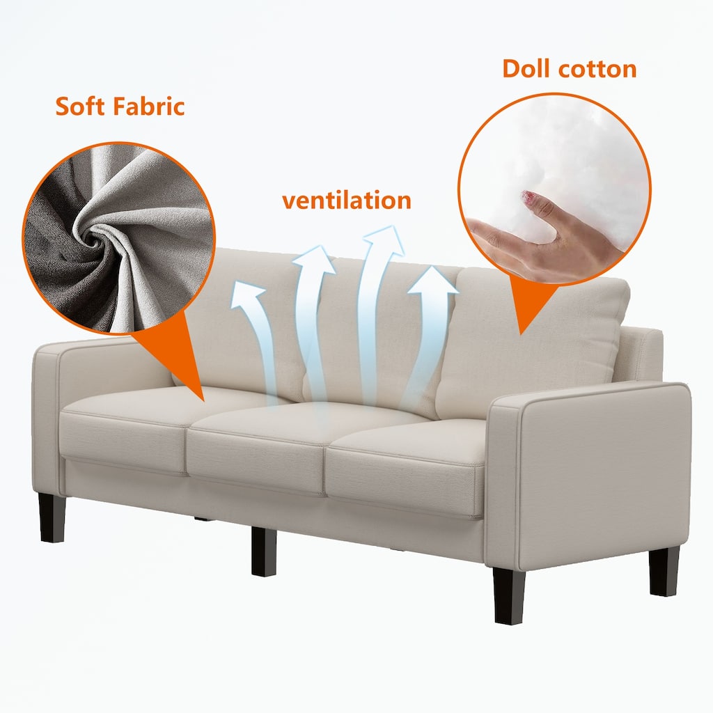 Fabric Upholstered Living Room Furniture Sofa