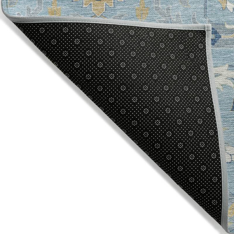 HomeRoots Damask Traditional Rectangle Outdoor Rug