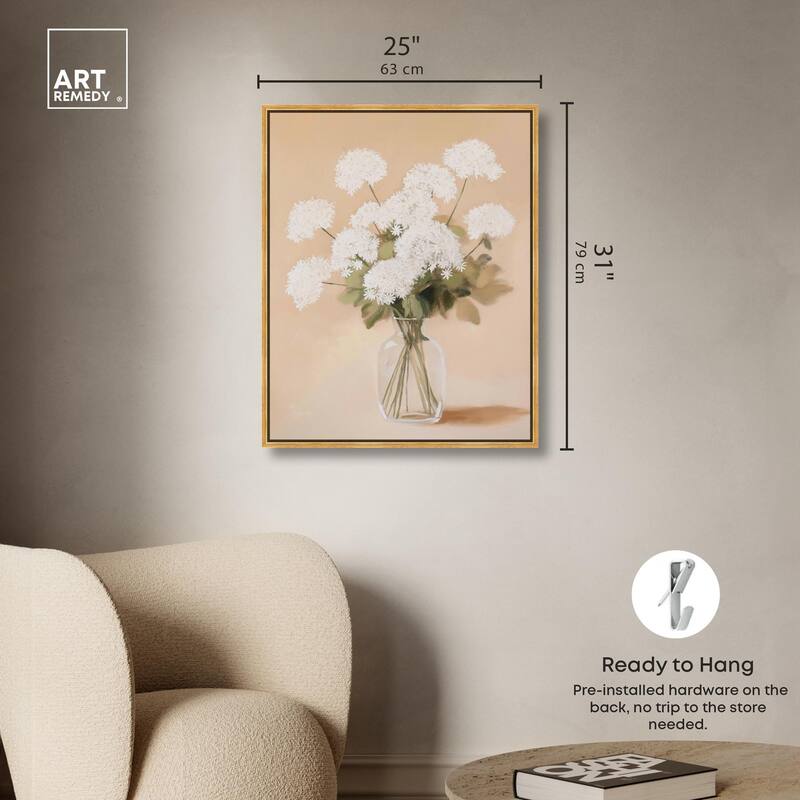 Lace in a Vase I Canvas by Art Remedy