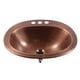 preview thumbnail 3 of 11, Seville Antique Copper 20" Oval Drop-In Bath Sink with Care Kit