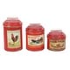 preview thumbnail 3 of 9, Red Tin Farmhouse Decorative Jar (Set of 3) - S/3 6", 8", 11"H
