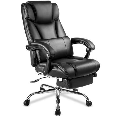 Merax PU Leather Executive Recliner Chair with Support Cushion, Footrest