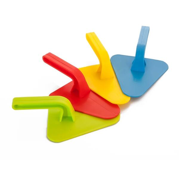 slide 1 of 1, Miniland Trowels, Set of 4 Red, Green, Yellow, Blue - Kids